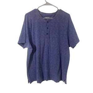 Rhone XL Purple Spacedye Short Sleeve Henley Tshirt Casual EUC Pima Cotton